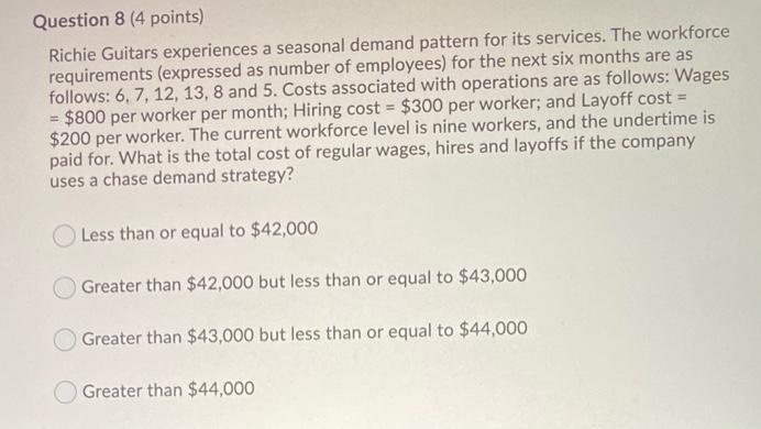 Correct answer along with the calculation