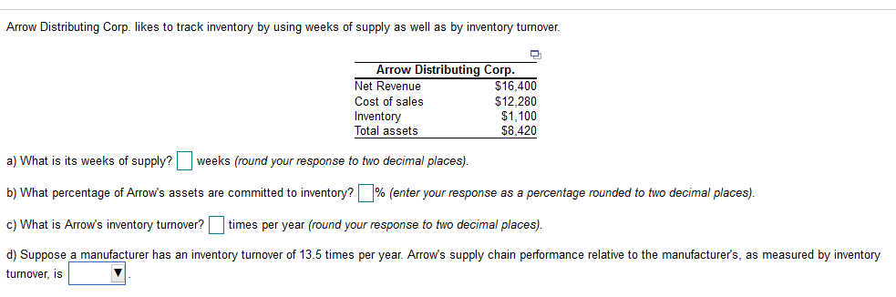 Arrow Distributing Corp. likes to track inventory