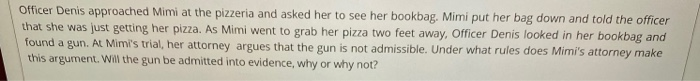Officer Denis approached Mimi at the pizzeria and
