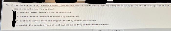 1 (Gha)e from thie following optians) 1. ask his