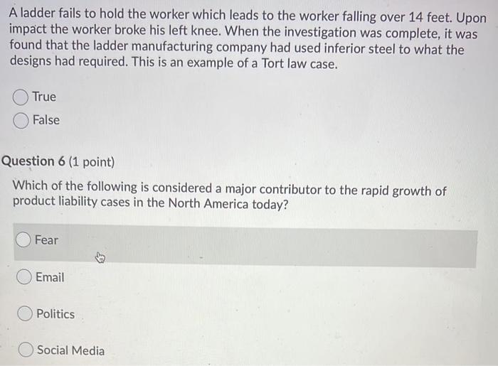 A ladder fails to hold the worker which leads to