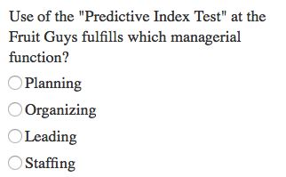 Use of the "Predictive Index Test" at the Fruit