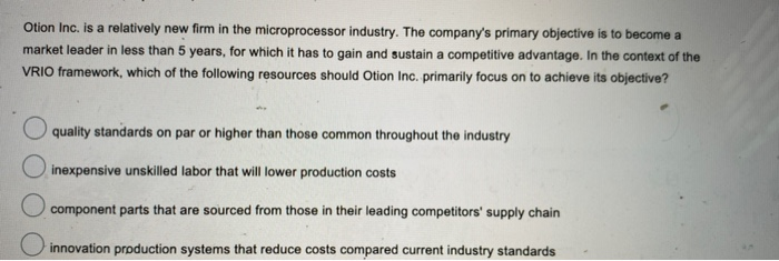 Otion Inc. is a relatively new firm in the