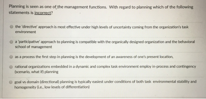 With regard to decision making, which of the