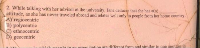 2. While talking with her advisor at the