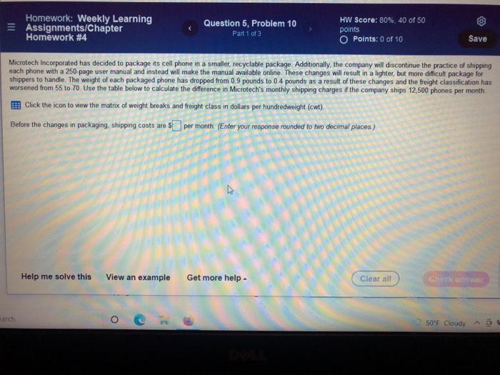 Before the changes in packaging, Shipping costs