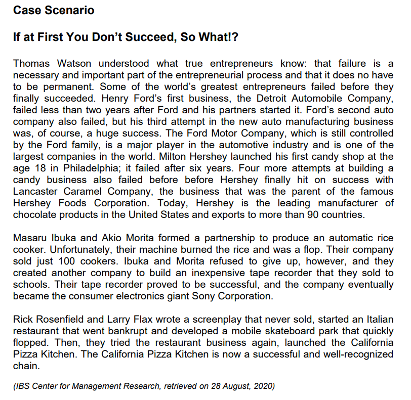 Case Scenario If at First You Don't Succeed, So