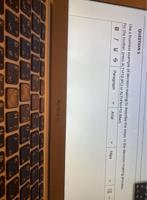 urgent please !!! QUESTION 5 ins Use a business