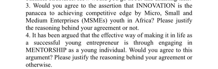 3. Would you agree to the assertion that