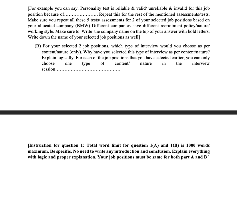 Question 01 You are working as an HR manager at