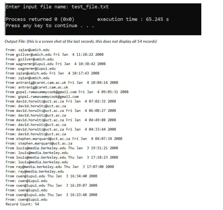You are creating a program that opens and reads a