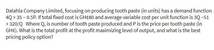 Dalahla Company Limited, focusing on producing