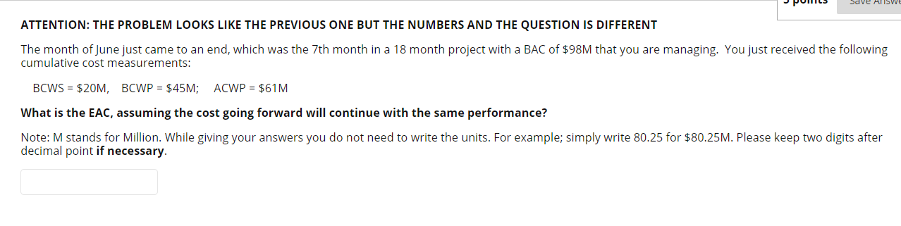 Save ASV ATTENTION: THE PROBLEM LOOKS LIKE THE
