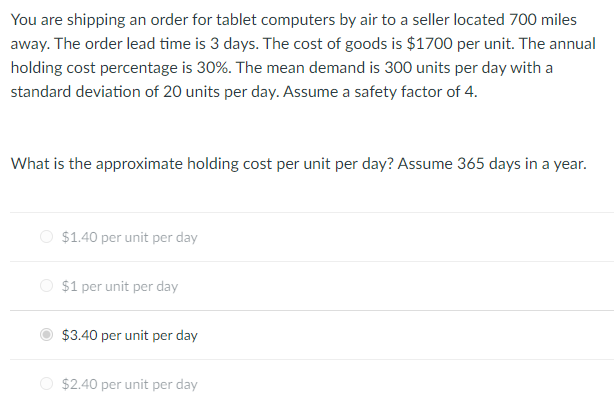 You are shipping an order for tablet computers by