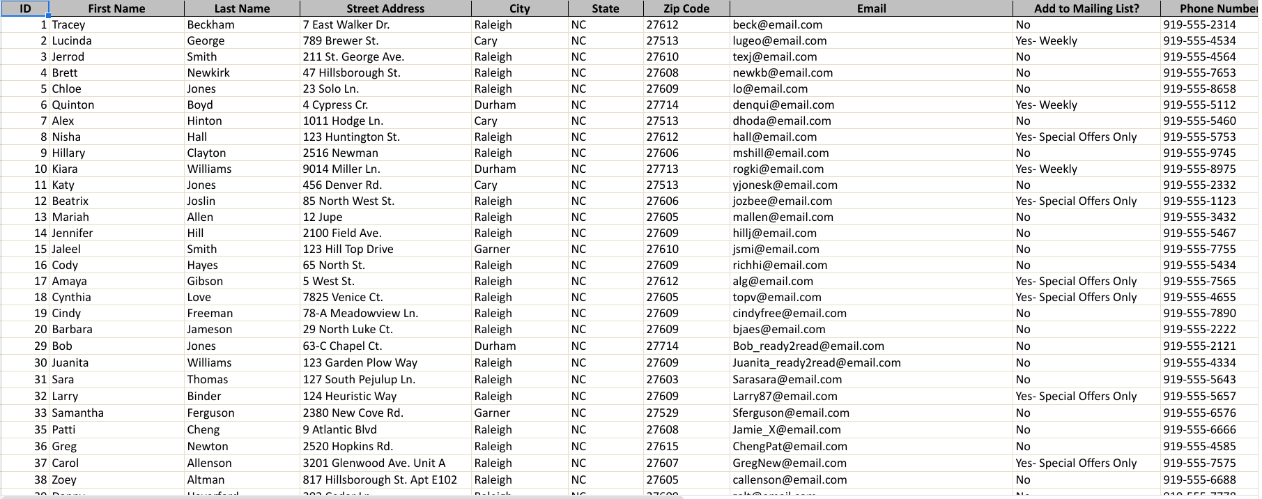 Describe the query you would run to determine