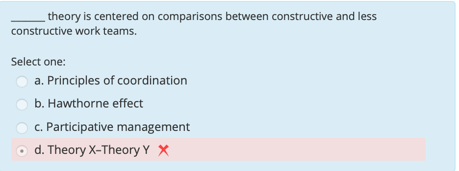 theory is centered on comparisons between