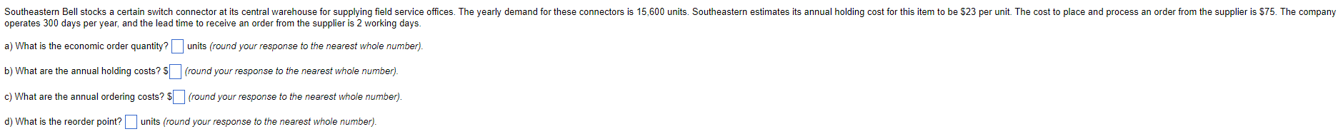 Southeastern Bell stocks a certain switch