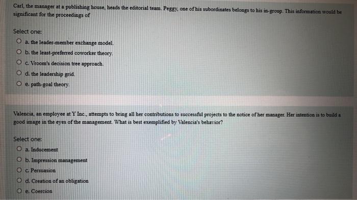 please solve questions Carl, the manager at a