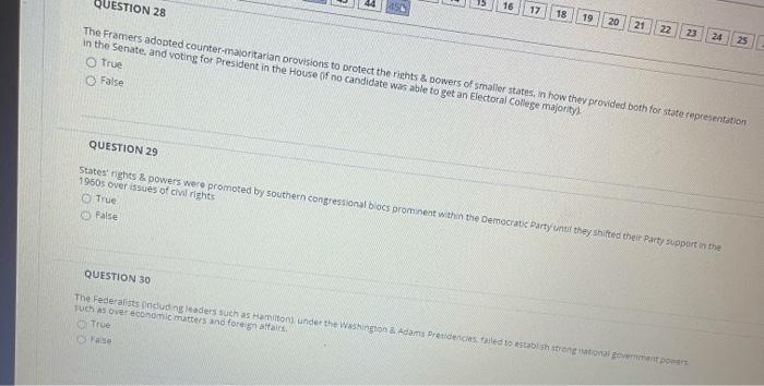 QUESTION 28 16 17 18 19 20 21 22 23 The Framers