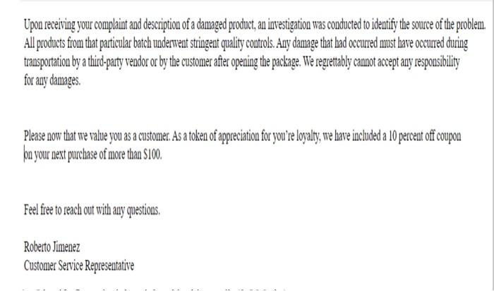 Read the email and answer the questions that