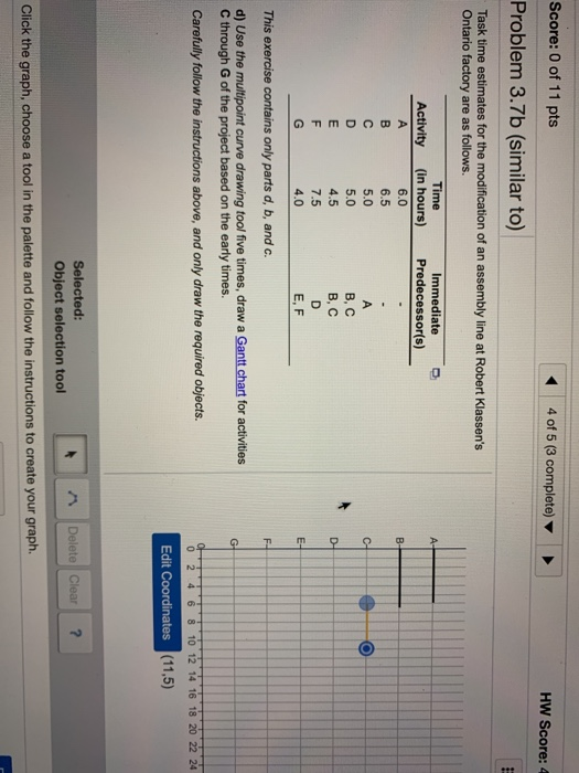 Score: 0 of 11 pts 4 of 5 (3 complete) HW Score: