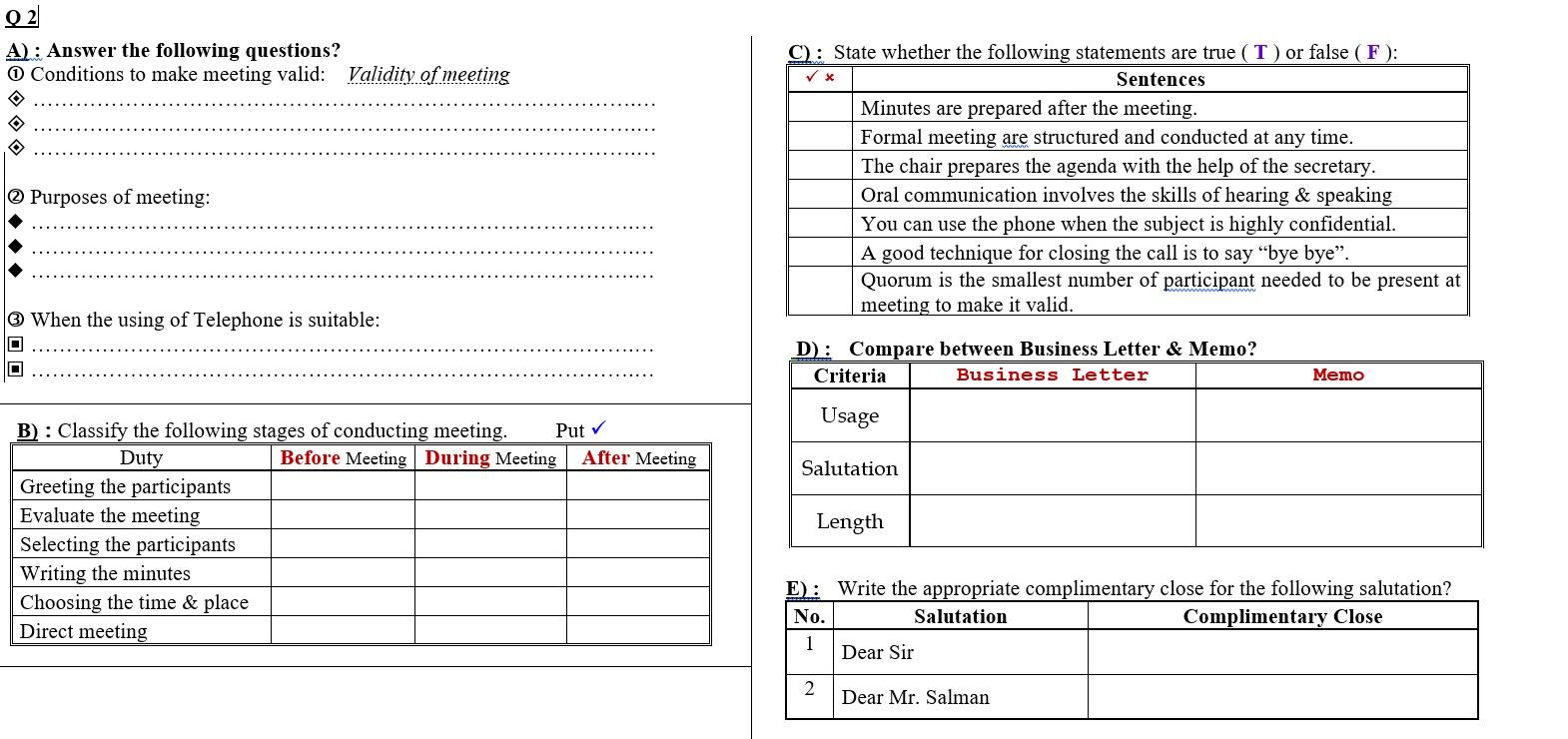 please solve Q2 ( A,B,C,D,E) Q2 A): Answer the