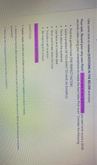 option A Take some time to review QUESTIONS IN