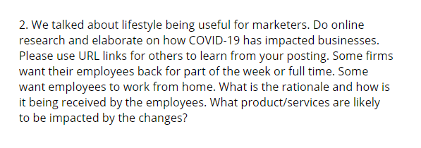 2. We talked about lifestyle being useful for