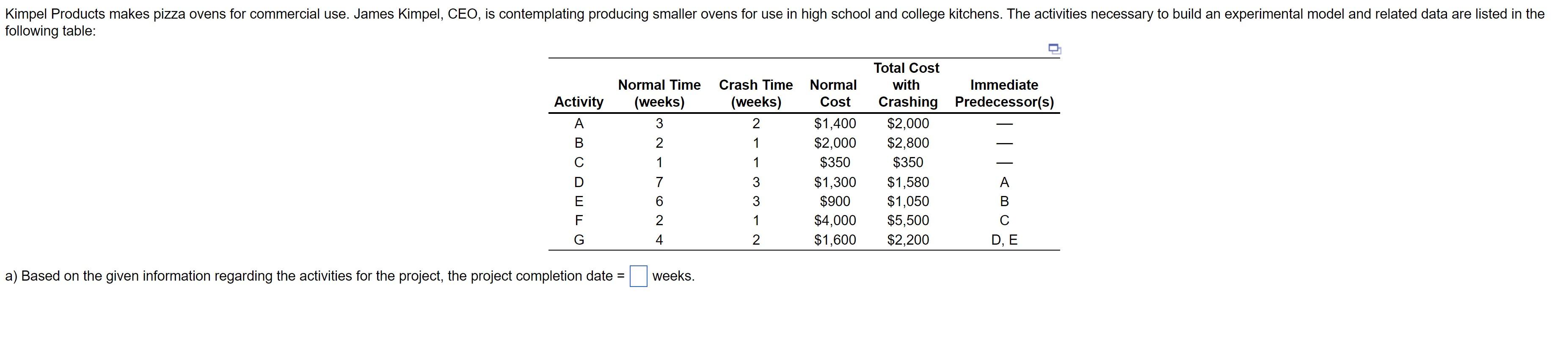 show process please a) Based on the given
