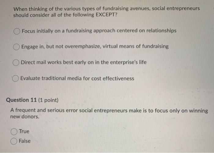 When thinking of the various types of fundraising