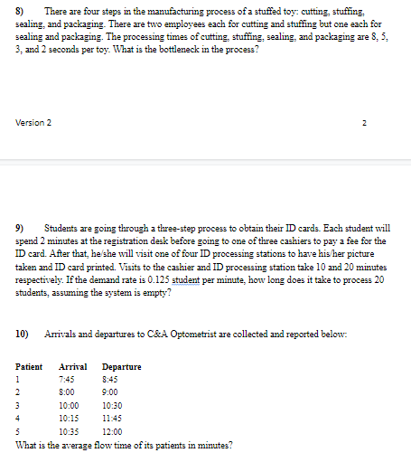 8) There are four steps in the manufacturing