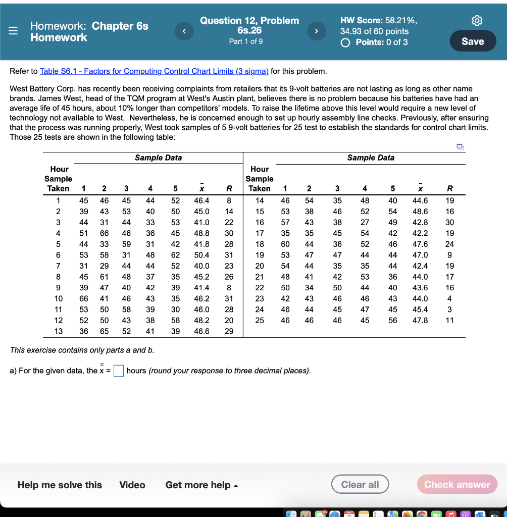 Homework: Chapter 6s Homework Question 12,