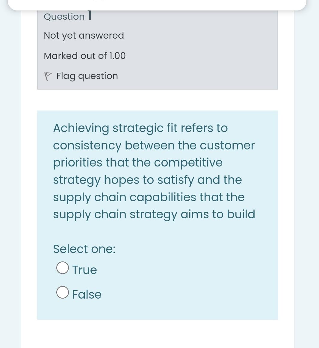 Question 1 Not yet answered Marked out of 1.00 P