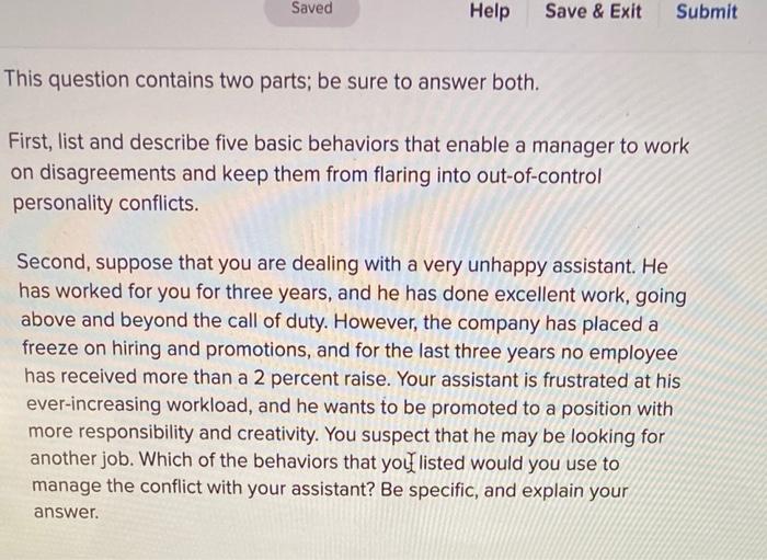 Saved Help Save & Exit Submit This question