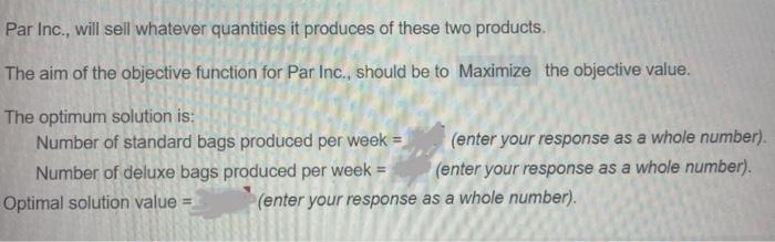 Par lne. wil sell whatever ouartities if produces