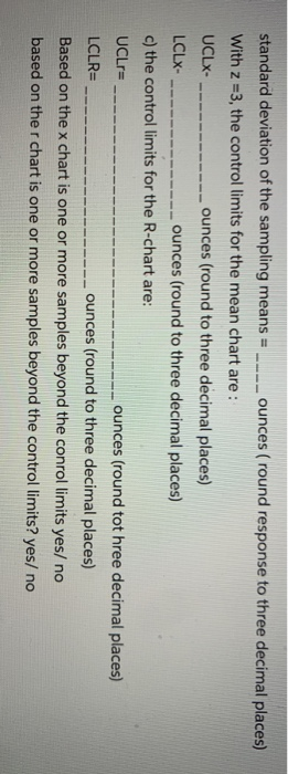 Refer to the table Factors for Computing Control