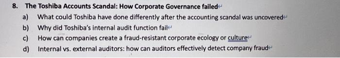 8. The Toshiba Accounts Scandal: How Corporate
