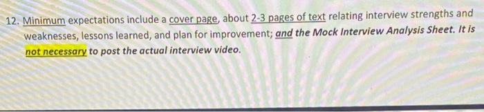 this is talking about an interview and what are