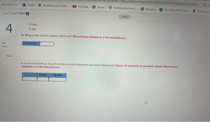TWO Saved A company currently using an inspection