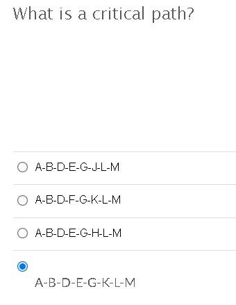 Consider the following project. Task Pred Time