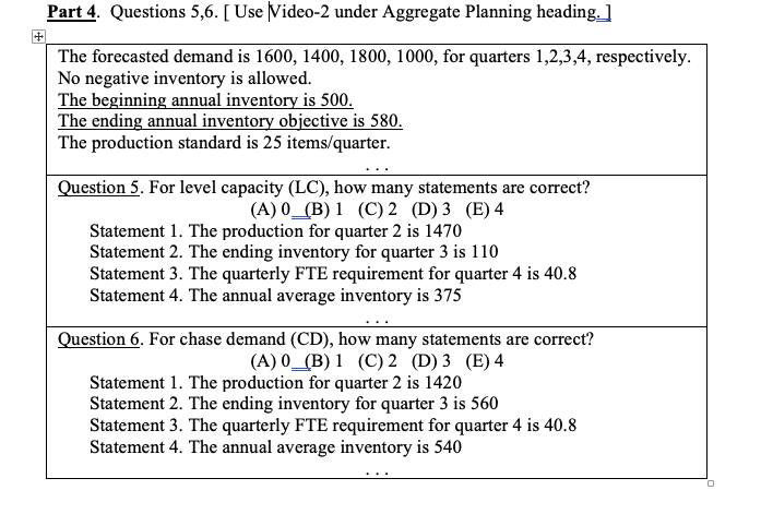 Part 4. Questions 5,6. [ Use Video-2 under