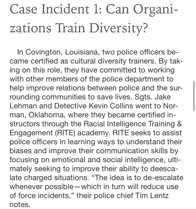 .Do you think diversity training is effective? If