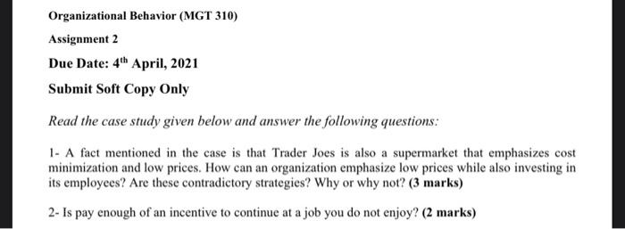 Read the case study given below and answer the