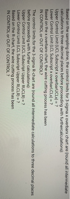Refer to Table 56.1. Factors for Computing