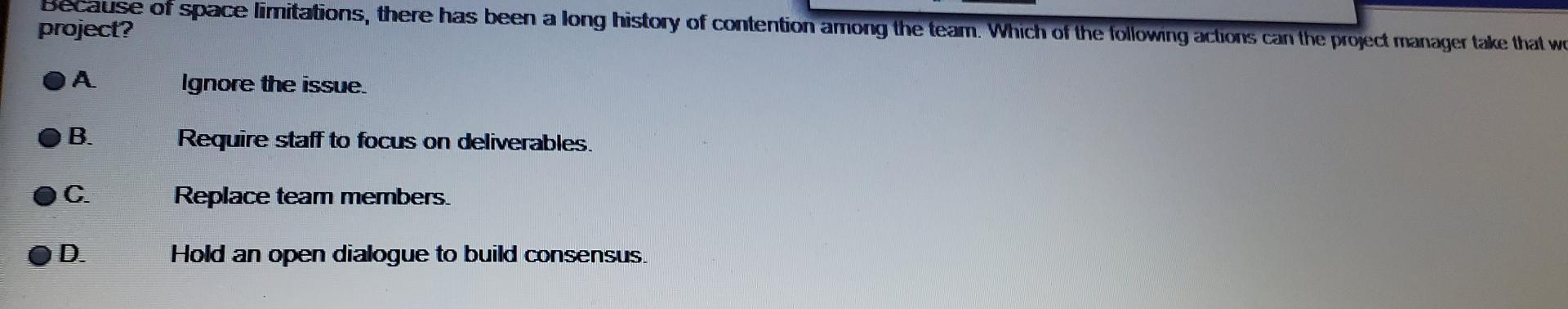 Reassign the project manager to a different