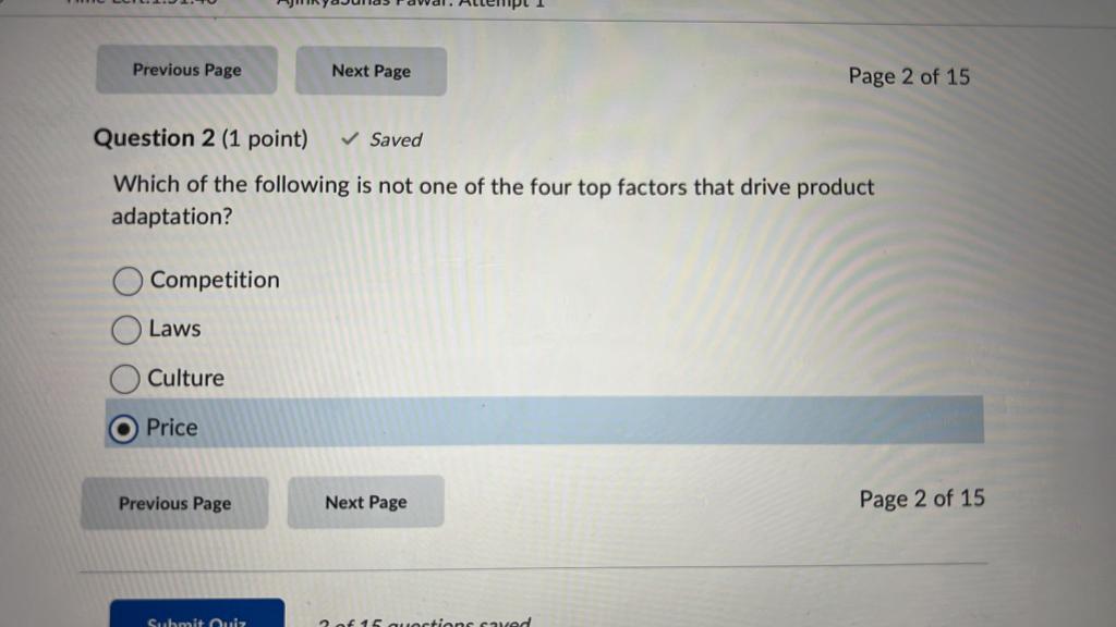 Which of the following is not one of the four top