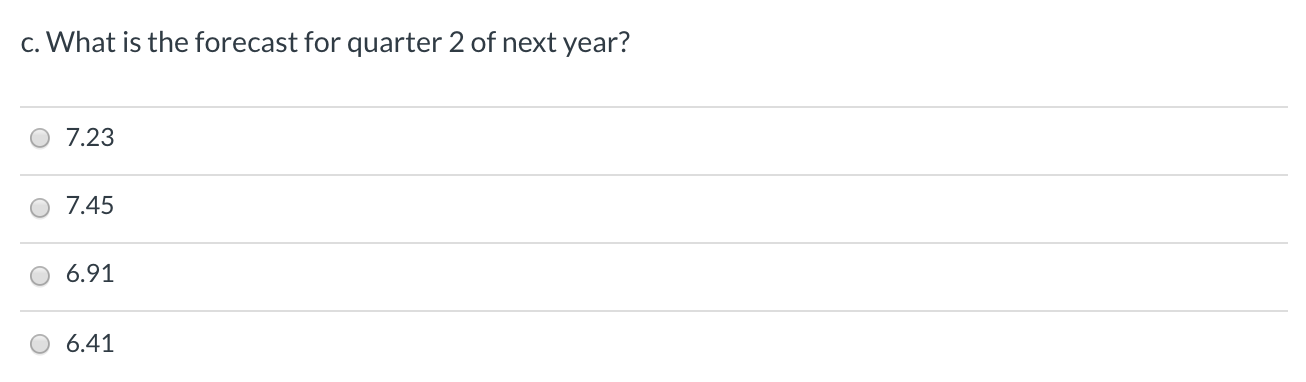 Consider the following time series data. Year 1