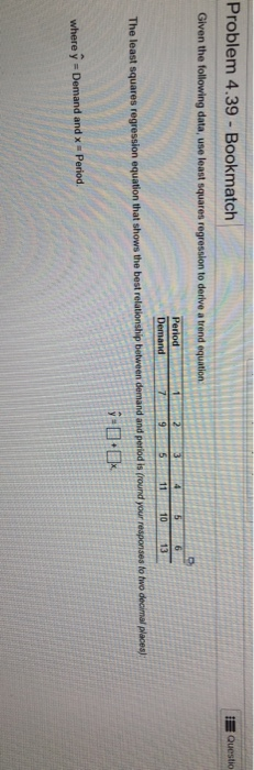 Problem 4.39 - Bookmatch Questio Given the