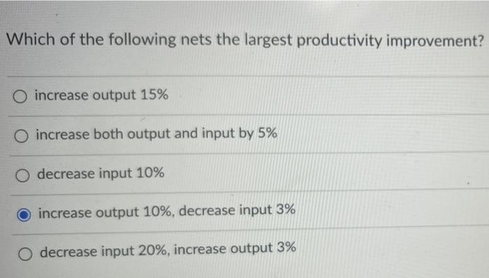 Which of the following nets the largest