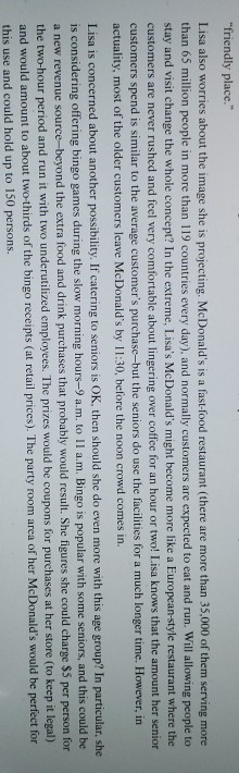 Why would you tell alisa that her strategy is not